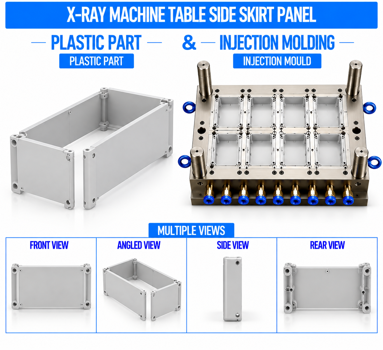 X-Ray Machine Plastic Table Side Skirt Panel Mould and Moulding Service